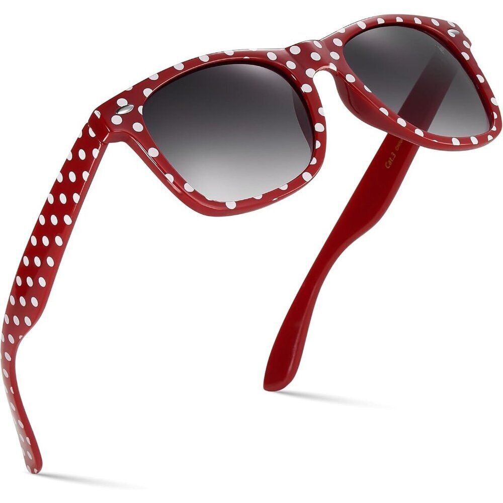 Vintage Polka Dot Sunglasses Women UV400 Gradient Smoke Retro Fashion